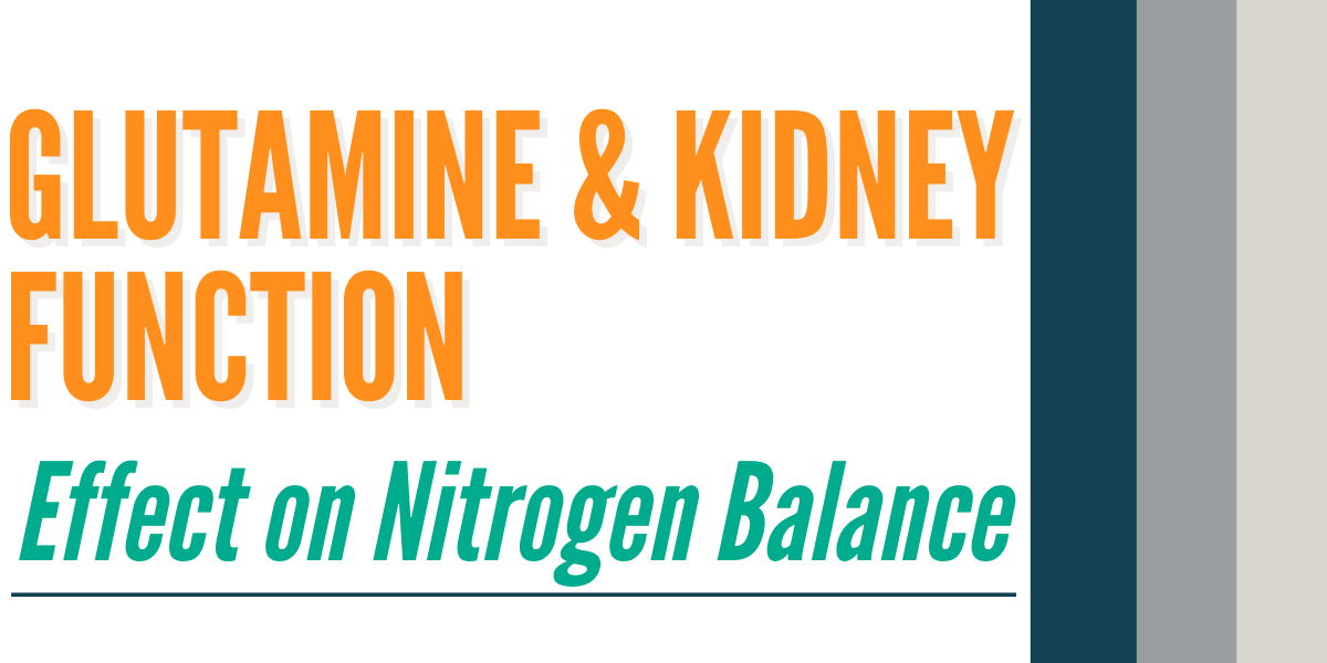 Glutamine and Kidney Function Effect on Nitrogen Balance Consult Dr